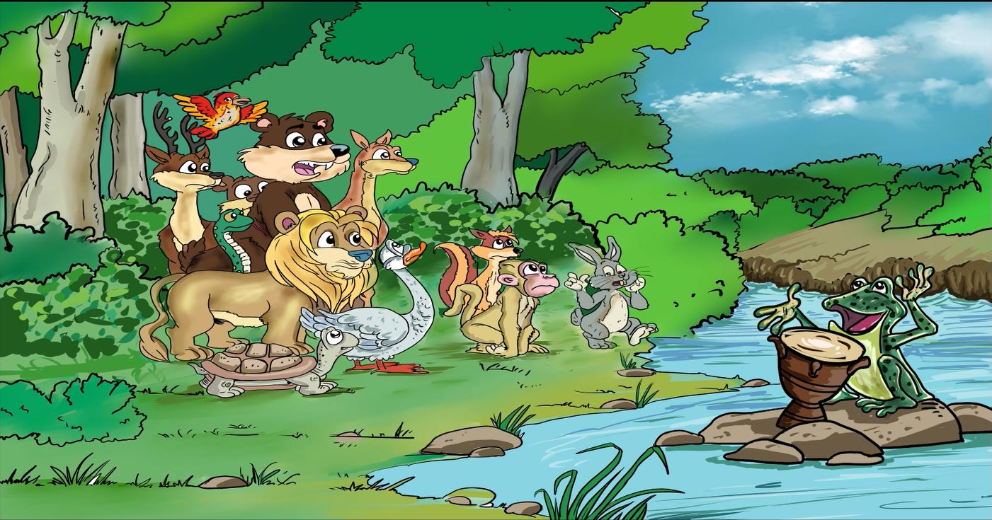 the drum and the wild animals